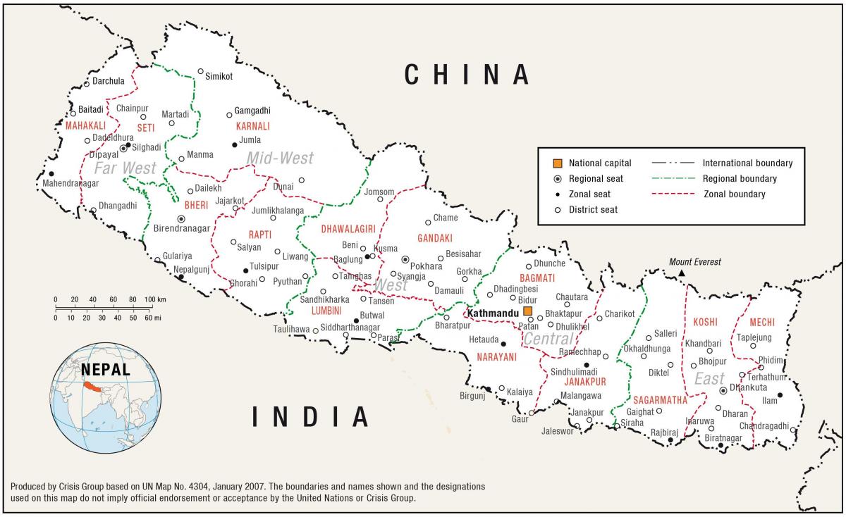 Mapa kuću nepal