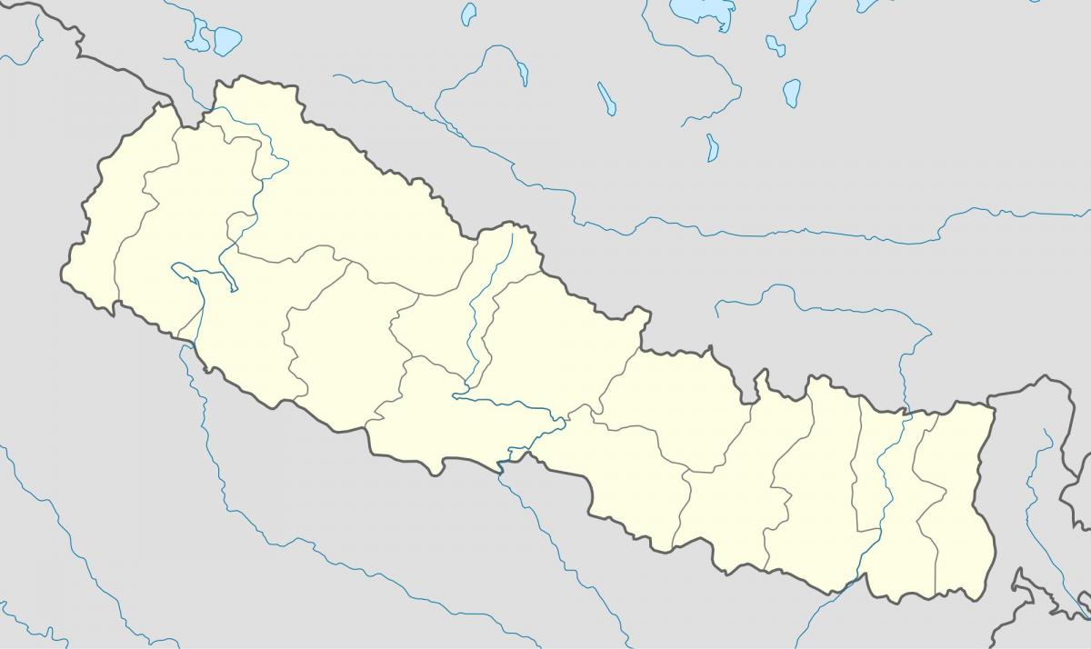 Mapa na nepal vektor