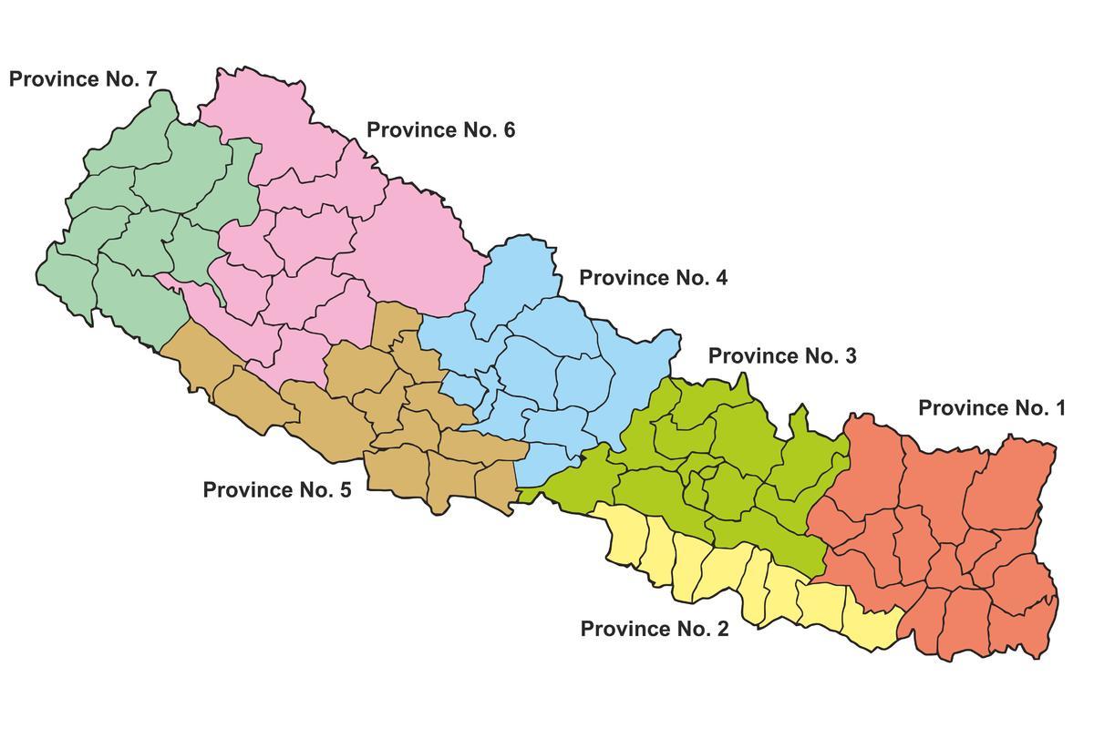 Mapa na nepal provincija 