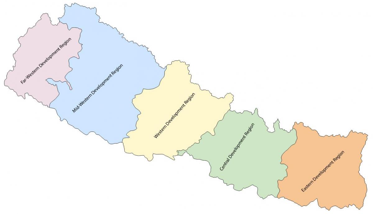 mapa na nepal sa razvoj regionu