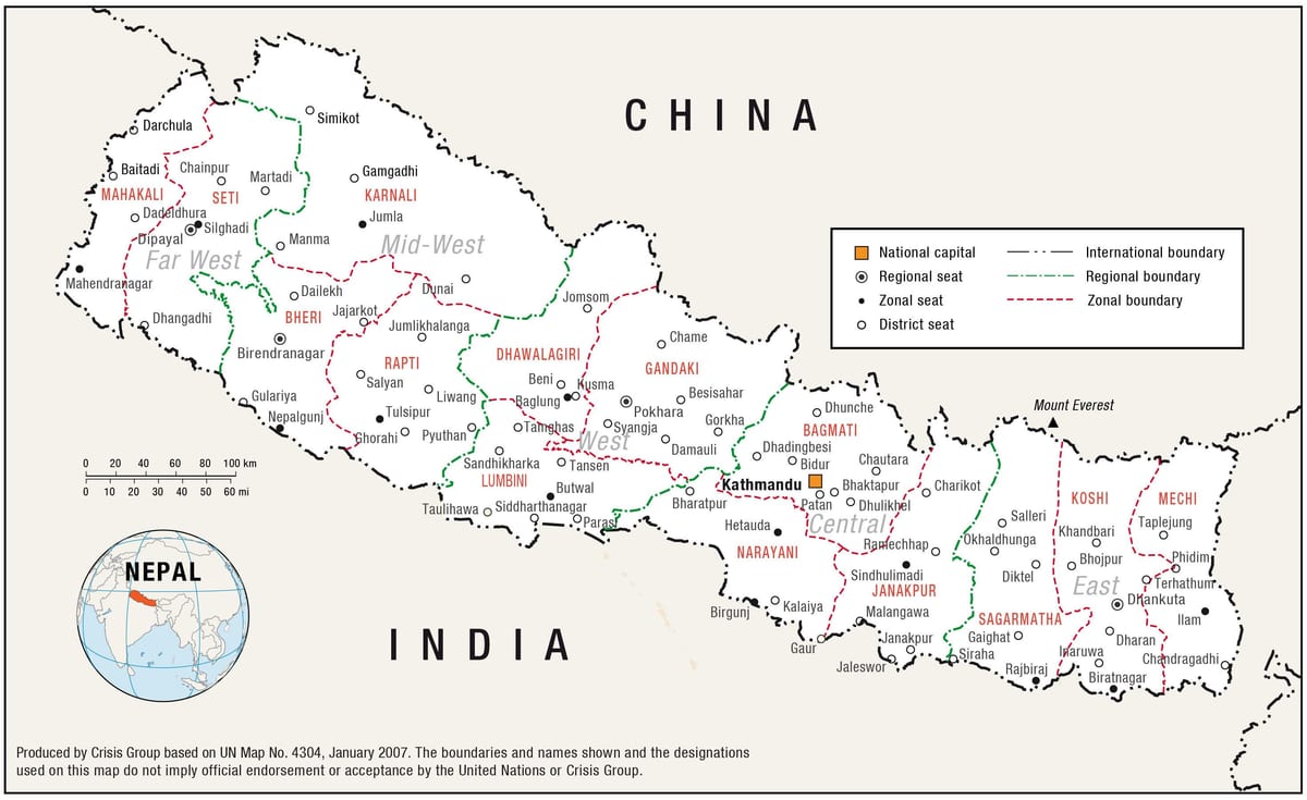 Mapa kuću nepal