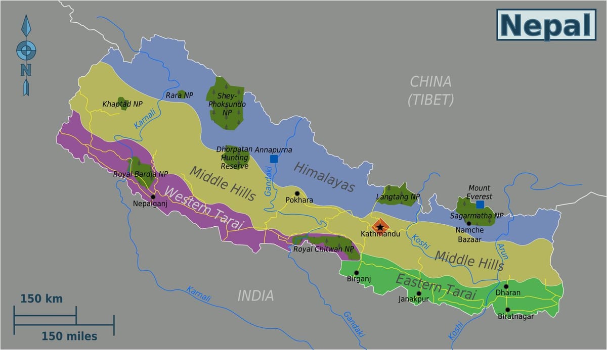 Mapa originalni nepal