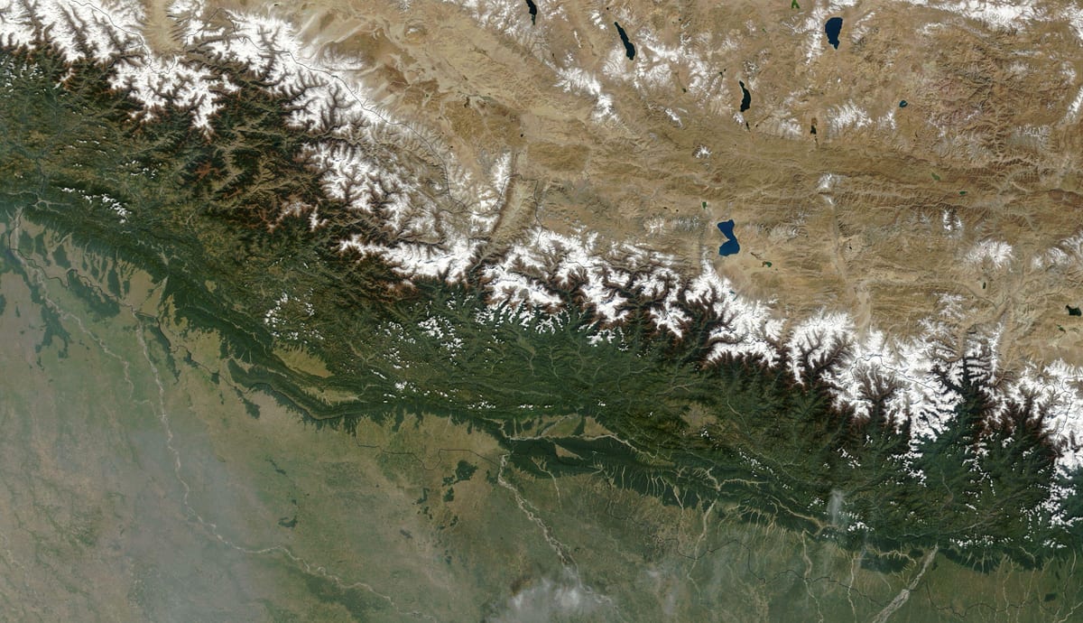 Mapa satelit nepal živjeti