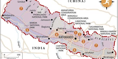 Mapa na nepal sa hramove