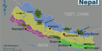 Geografska karta nepal