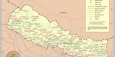Indiji nepal granice mapu