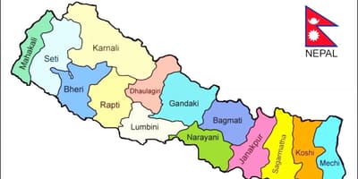 Mapa na nepal sliku