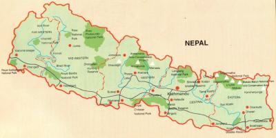 Nepal turističke mapu besplatno