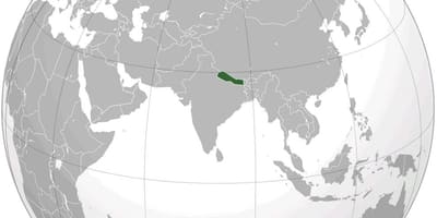 Mapa na zemlji nepal